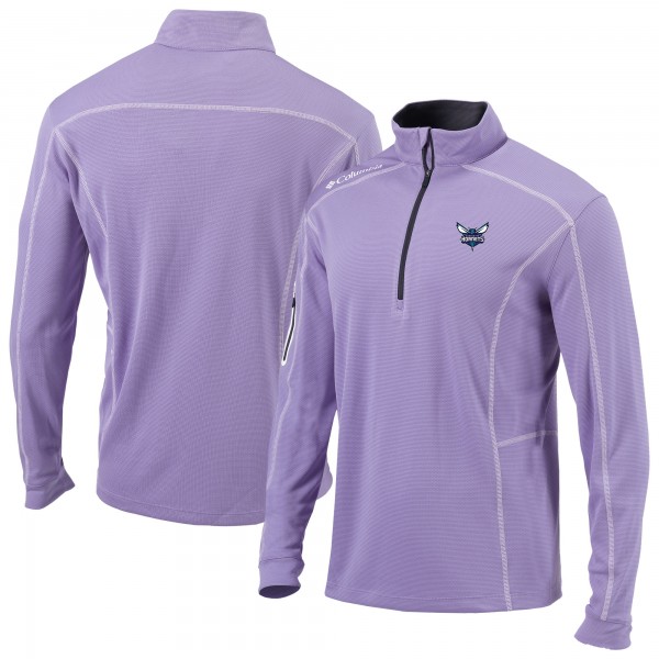 Кофта на короткой молнии Charlotte Hornets Columbia Lavender Omni-Wick Shotgun