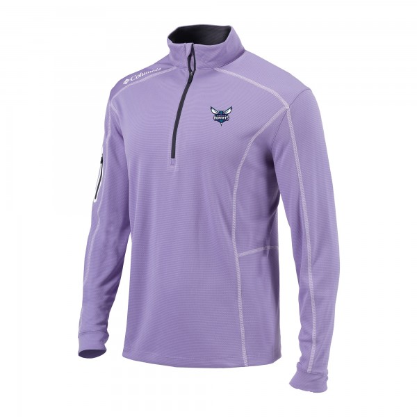 Кофта на короткой молнии Charlotte Hornets Columbia Lavender Omni-Wick Shotgun