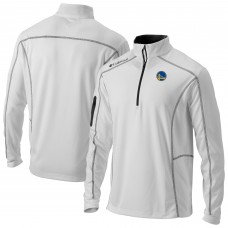 Golden State Warriors Columbia White Omni-Wick Shotgun Quarter-Zip Pullover