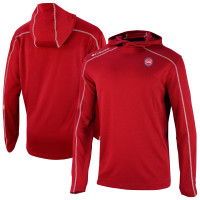 Detroit Pistons Columbia Red Omni-Wick Shotgun Pullover Hoodie