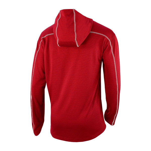 Detroit Pistons Columbia Red Omni-Wick Shotgun Pullover Hoodie
