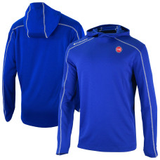 Detroit Pistons Columbia Blue Omni-Wick Shotgun Pullover Hoodie