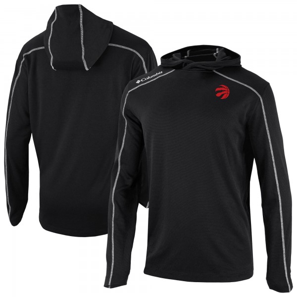 Toronto Raptors Columbia Black Omni-Wick Shotgun Pullover Hoodie