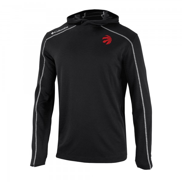 Toronto Raptors Columbia Black Omni-Wick Shotgun Pullover Hoodie