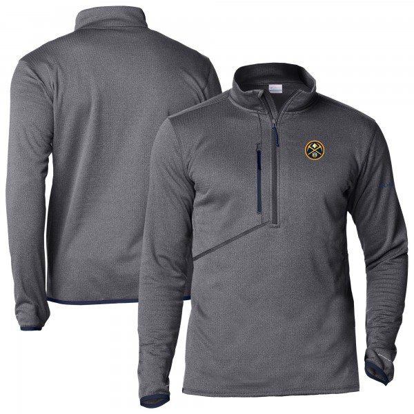 Denver Nuggets Columbia Gray Park View Half-Zip Top