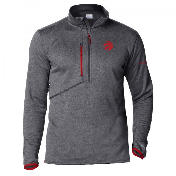 Toronto Raptors Columbia Gray Park View Half-Zip Top