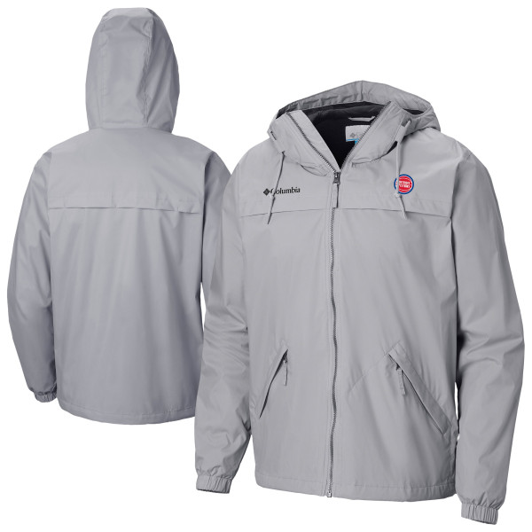 Detroit Pistons Columbia Gray Oroville Creek Lined Full-Zip Jacket