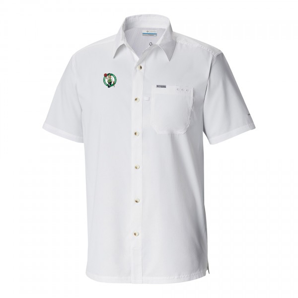 Рубашка с коротким рукавом Boston Celtics Columbia Slack Tide Camp  - White