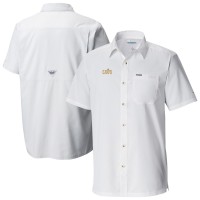 Cleveland Cavaliers Columbia White Slack Tide Camp Button-Up Shirt