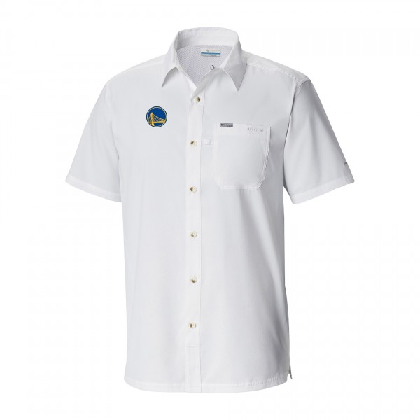 Рубашка с коротким рукавом Golden State Warriors Columbia White Slack Tide Camp