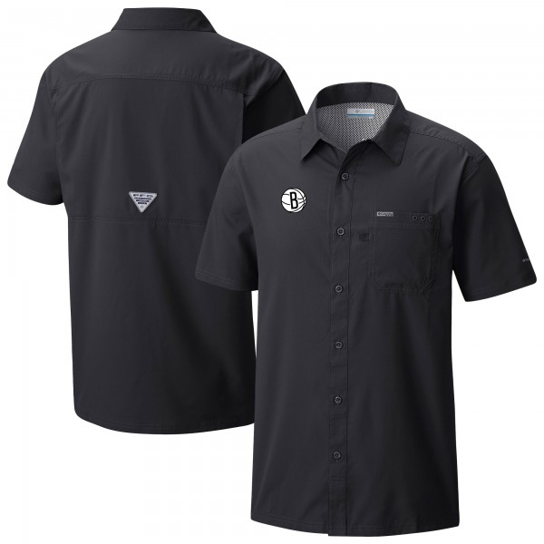 Рубашка с коротким рукавом Brooklyn Nets Columbia Slack Tide Camp - Black