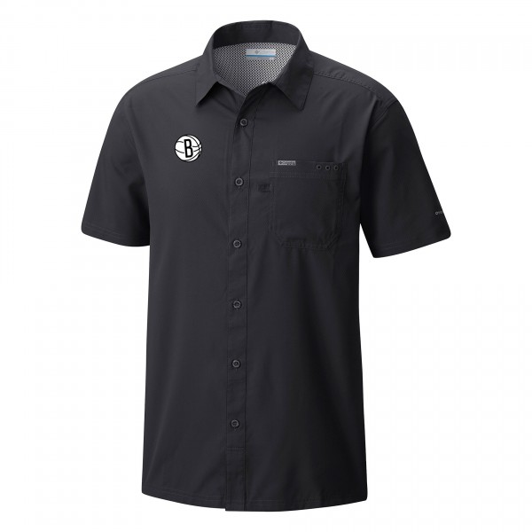 Рубашка с коротким рукавом Brooklyn Nets Columbia Slack Tide Camp - Black