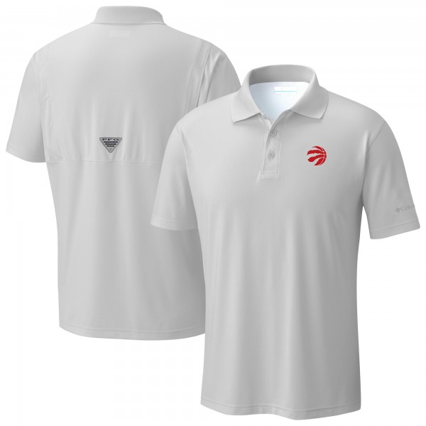 Toronto Raptors Columbia White Low Drag Offshore Polo