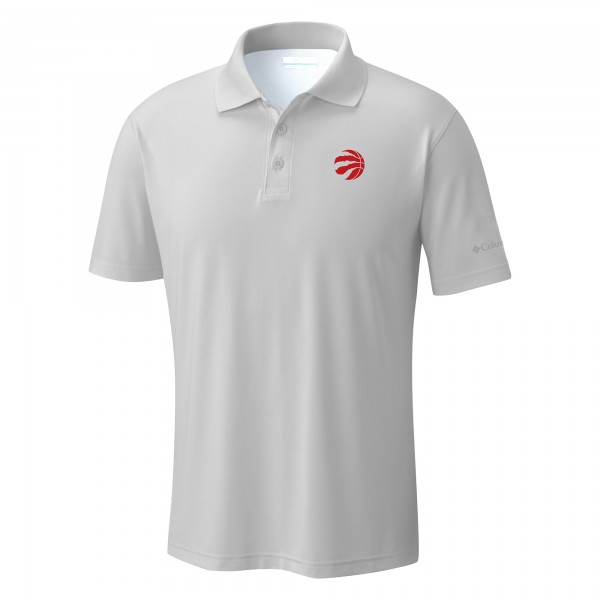 Toronto Raptors Columbia White Low Drag Offshore Polo