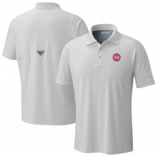 Detroit Pistons Columbia White Low Drag Offshore Polo
