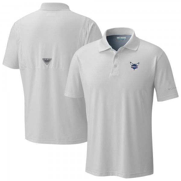 Charlotte Hornets Columbia White Low Drag Offshore Polo