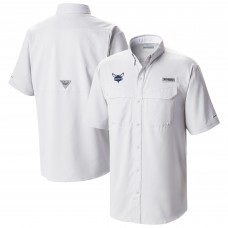 Charlotte Hornets Columbia White Omni-Wick Low Drag Offshore Button-Up Shirt