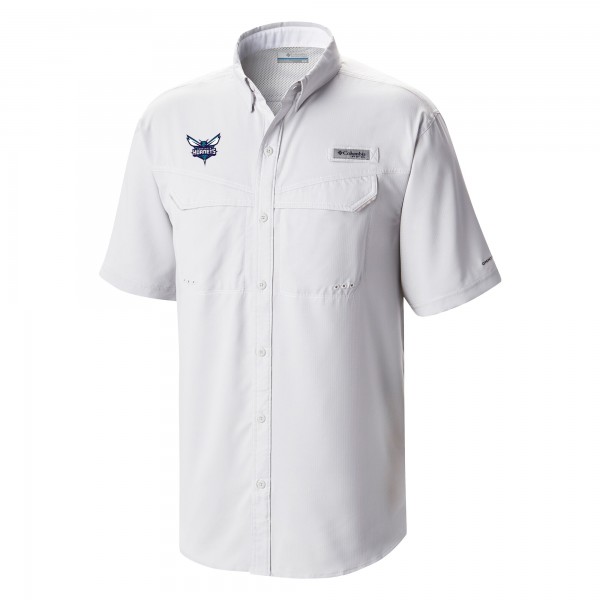 Рубашка с коротким рукавом Charlotte Hornets Columbia White Omni-Wick Low Drag Offshore