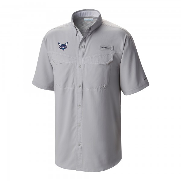 Рубашка с коротким рукавом Charlotte Hornets Columbia Gray Omni-Wick Low Drag Offshore