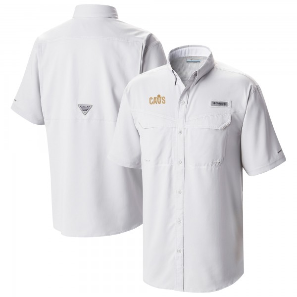 Cleveland Cavaliers Columbia White Omni-Wick Low Drag Offshore Button-Up Shirt