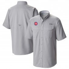Detroit Pistons Columbia Gray Omni-Wick Low Drag Offshore Button-Up Shirt