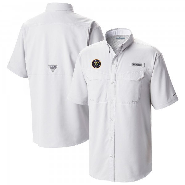 Рубашка с коротким рукавом Denver Nuggets Columbia White Omni-Wick Low Drag Offshore