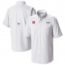 Toronto Raptors Columbia White Omni-Wick Low Drag Offshore Button-Up Shirt