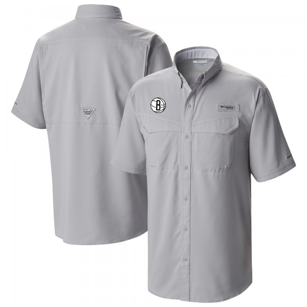 Рубашка с коротким рукавом Brooklyn Nets Columbia Omni-Wick Low Drag Offshore - Gray