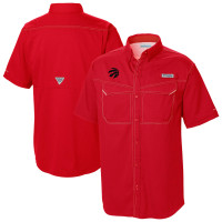 Toronto Raptors Columbia Red Omni-Wick Low Drag Offshore Button-Up Shirt