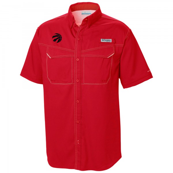 Toronto Raptors Columbia Red Omni-Wick Low Drag Offshore Button-Up Shirt