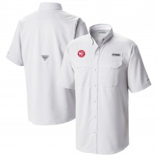 Atlanta Hawks Columbia White Omni-Wick Low Drag Offshore Button-Up Shirt