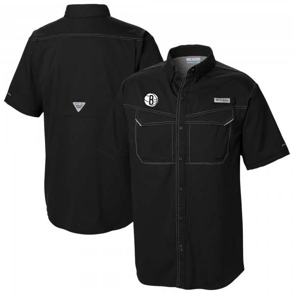 Рубашка с коротким рукавом Brooklyn Nets Columbia Omni-Wick Low Drag Offshore - Black