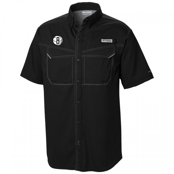 Рубашка с коротким рукавом Brooklyn Nets Columbia Omni-Wick Low Drag Offshore - Black
