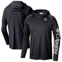Футболка с длинным рукавом с капюшоном Golden State Warriors Columbia Black Terminal Tackle