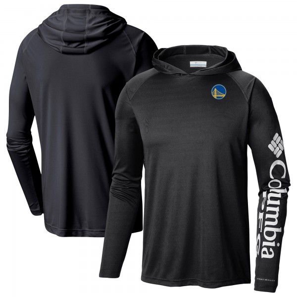 Футболка с длинным рукавом с капюшоном Golden State Warriors Columbia Black Terminal Tackle