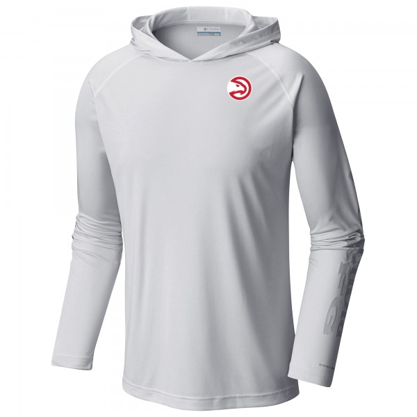 Футболка с длинным рукавом с капюшоном Atlanta Hawks Columbia White Terminal Tackle