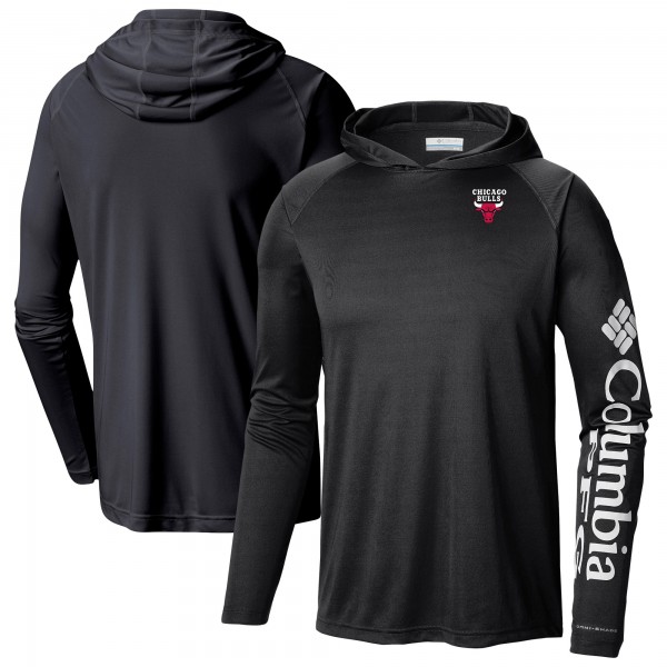 Футболка с длинным рукавом с капюшоном Chicago Bulls Columbia Black Terminal Tackle