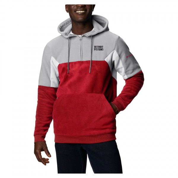 Detroit Pistons Columbia Red Lodge Quarter-Zip Hoodie