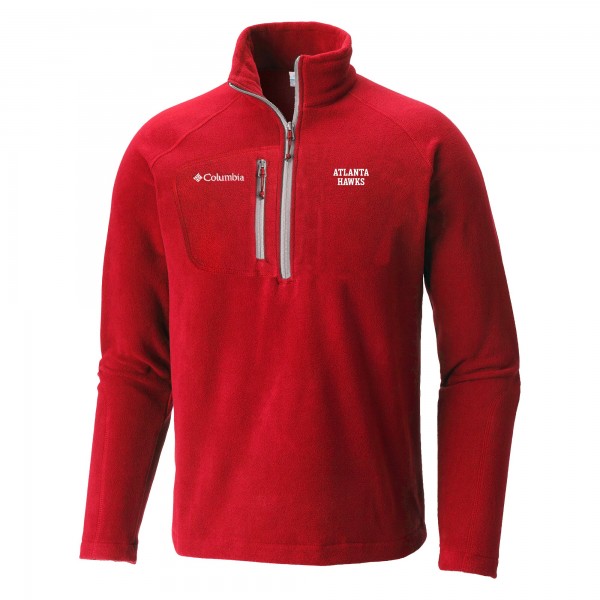 Atlanta Hawks Columbia Red Fast Trek III Half-Zip Fleece Pullover