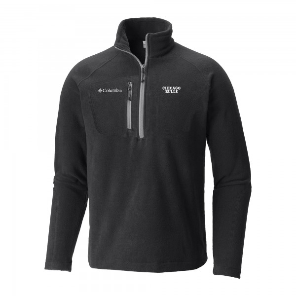 Кофта на короткой молнии Chicago Bulls Columbia Black Fast Trek III Fleece