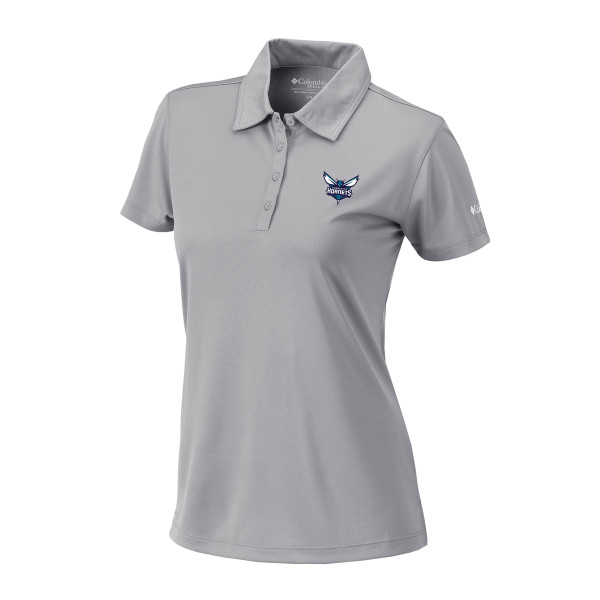 Женская поло Charlotte Hornets Columbia Gray Omni-Wick Birdie