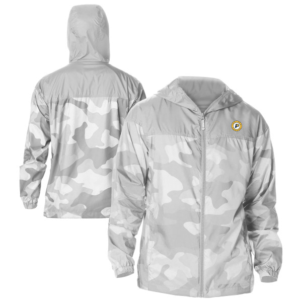 Indiana Pacers Columbia Gray Flash Challenger Windbreaker Jacket