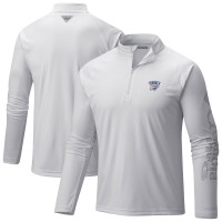 Oklahoma City Thunder Columbia White PFG Terminal Tackle Quarter-Zip Top