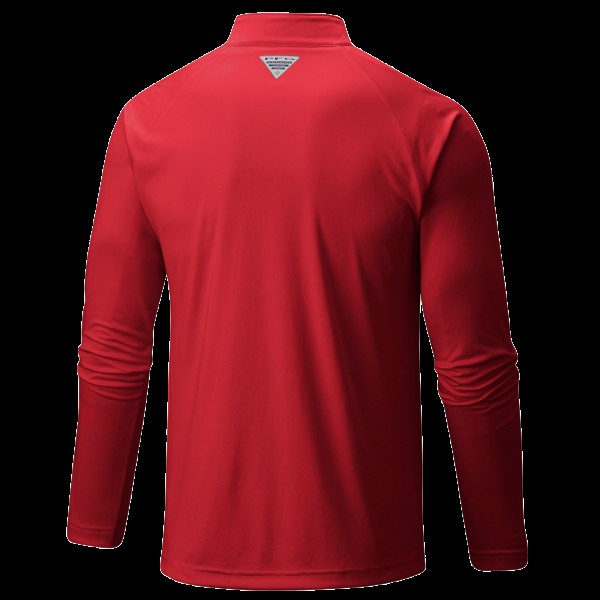 Кофта на короткой молнии Miami Heat Columbia Red PFG Terminal Tackle