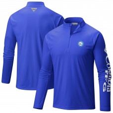 Philadelphia 76ers Columbia Blue PFG Terminal Tackle Quarter-Zip Top