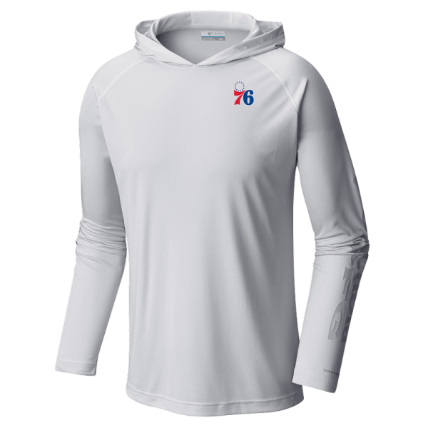 Толстовка Philadelphia 76ers Columbia White PFG Super Terminal Tackle