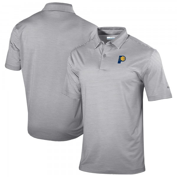 Indiana Pacers Columbia Gray Omni-Wick Golden Hills Polo