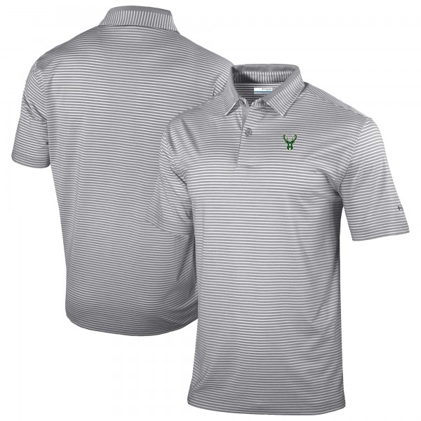 Milwaukee Bucks Columbia Gray Omni-Wick Golden Hills Polo