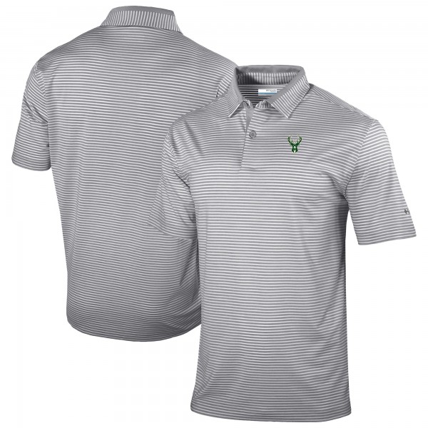 Milwaukee Bucks Columbia Gray Omni-Wick Golden Hills Polo