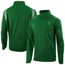 Milwaukee Bucks Columbia Green Oakland Downs Omni-Wick Quarter-Zip Top